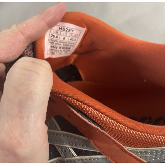 ASICS Gel Lyte III Women’s 8 Indian Ink/Orange Block Pack Split-Tongue Sneakers - Picture 9 of 9